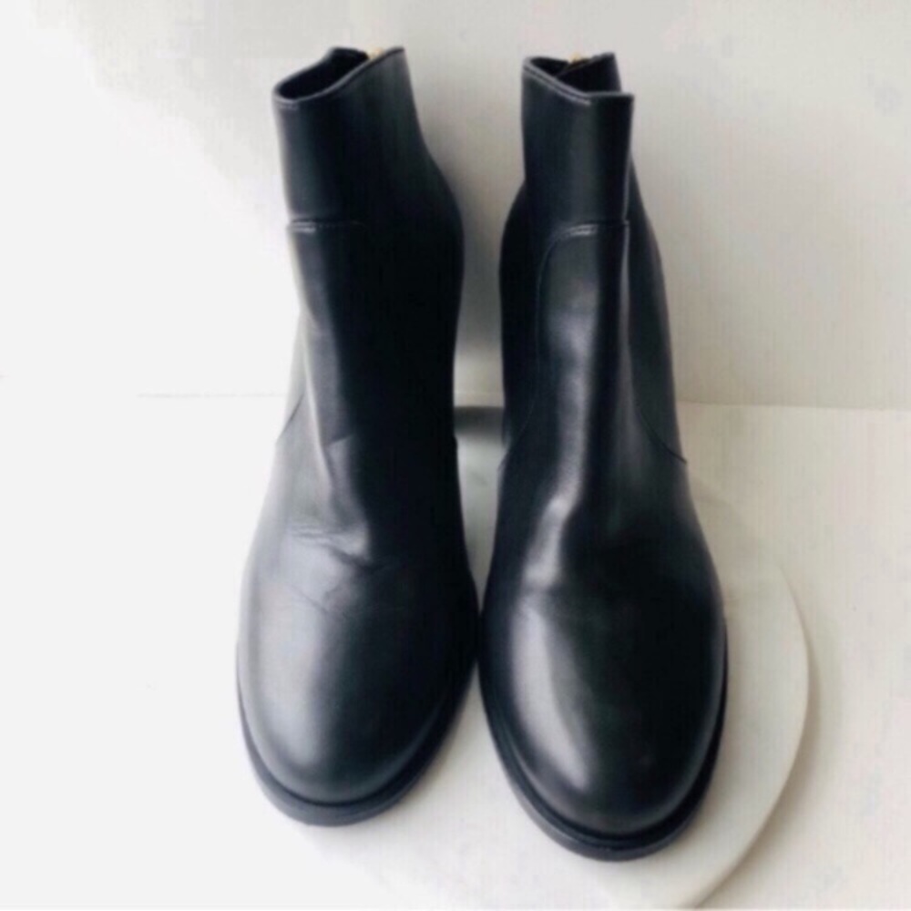 STUART WEITZMAN Romita Black Leather Ankle Winter Boots